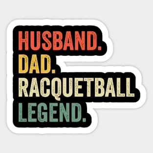 Racquetball Funny Husband Dad Legend Vintage Father's Day Sticker